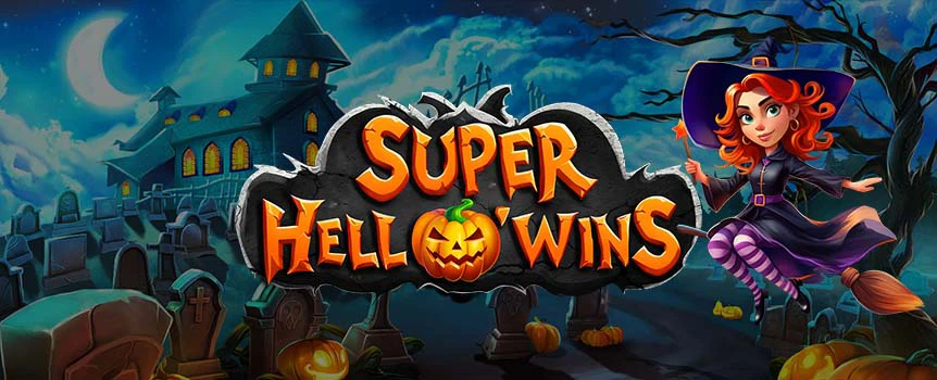 Get ready for a spooky and rewarding Halloween adventure when you play the Super Hell O’Wins online slot game at Café Casino.