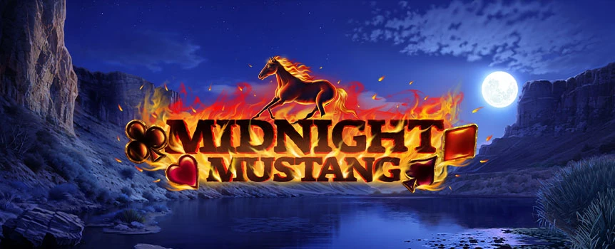 Take midnight ride in the desert and see if you can land one of four jackpots by playing the Midnight Mustang online slot game at Café Casino.