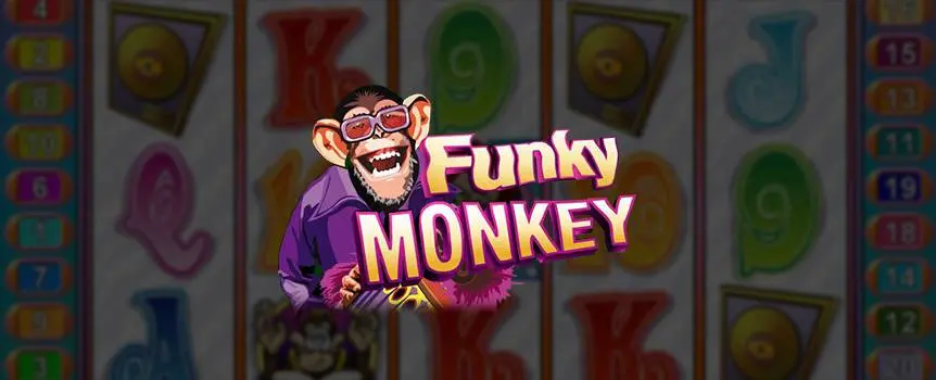 Go bananas for the hit psychedelic band, Funky Monkey, in Our Casino's 5-reel, 20-line slot game. With groovy tunes and radical payouts, you'll be swaying to the music while spinning the reels in this 60s rock band inspired casino game. The monkeys be jamming and a successful show means big bucks for you. Pick a monkey to play a funky tune and sit back and listen to the amount of applause that comes from the audience. The applause is connected with the Money Meter, which pays out up to 25 free spins. Let loose and take a walk down psychedelic lane with the funkiest of all monkeys.