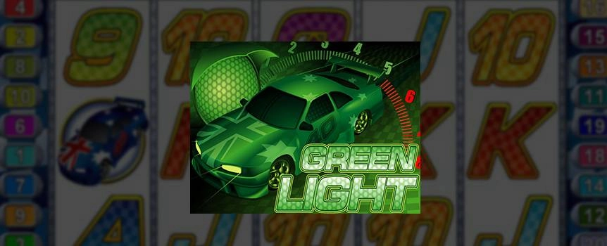 Pick a ride and get behind the wheel. When the light flashes green, put the pedal to the metal in this high-octane 5-reel, 20-line slot. If you land two scattered lights, watch to see if they turn red or green. If the lights turn green, you'll pocket a special payout reserved for the most notorious speed racers. Land three Green Lights and hold on tight because it's racing time. Finish first or second and automatically qualify for a second race, where you will win 100X your triggering bet with another first-place finish.