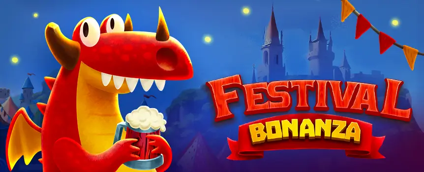 Feel like a kid again and head to the carnival where you can win some big prizes by playing the Festival Bonanza online slot game at Café Casino.