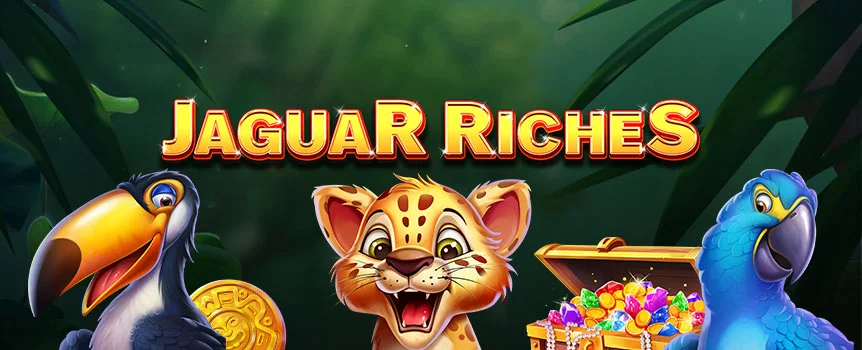 Explore the jungle with Jaguar Riches at Café Casino! Spin for Wilds, respins, and big Multipliers in this vibrant slot adventure.