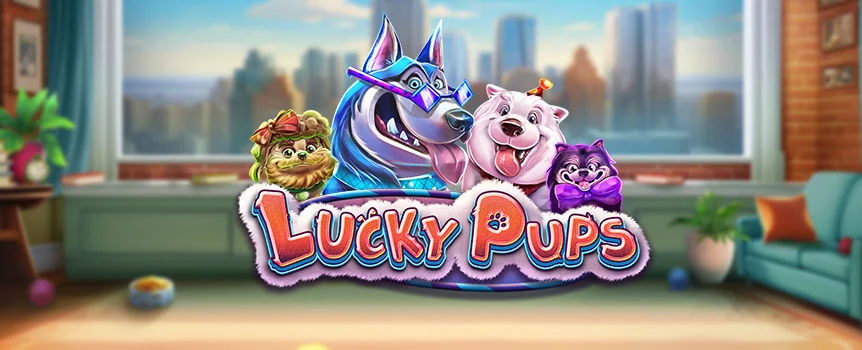 Enjoy a lighthearted spin with Lucky Pups at Café Casino. Discover Wilds, Free Spins, and jackpot chances in this charming 5x3 slot.