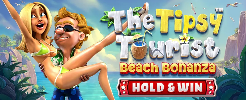 Chill by the reels with The Tipsy Tourist! Packed with Hold & Win features, Cooler Box Bonuses, and wins up to 5,000x!