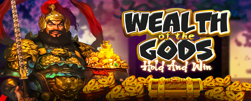 Cafe Casino invites you to try Wealth of the Gods Hold and Win, a Chinese-inspired video slot with fun bonuses and huge potential prizes. Win up to 2,000x your bet!