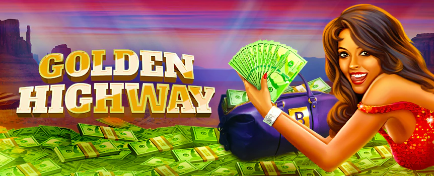 Feel the wind in your hair and the sun in your face as you travel across the USA along the iconic Route 66 in the real-money slot, Golden Highway.